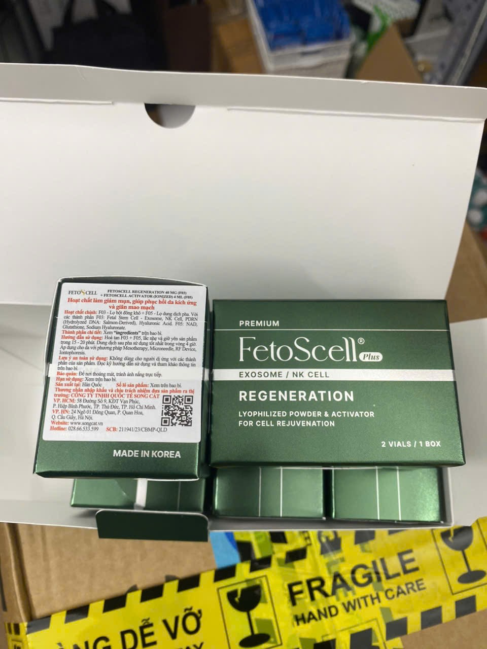 Fetoscell Regeneration Hộp 2 Lọ F03+F05 Phục Hồi Da, Mụn Kích Ứng (Cty)