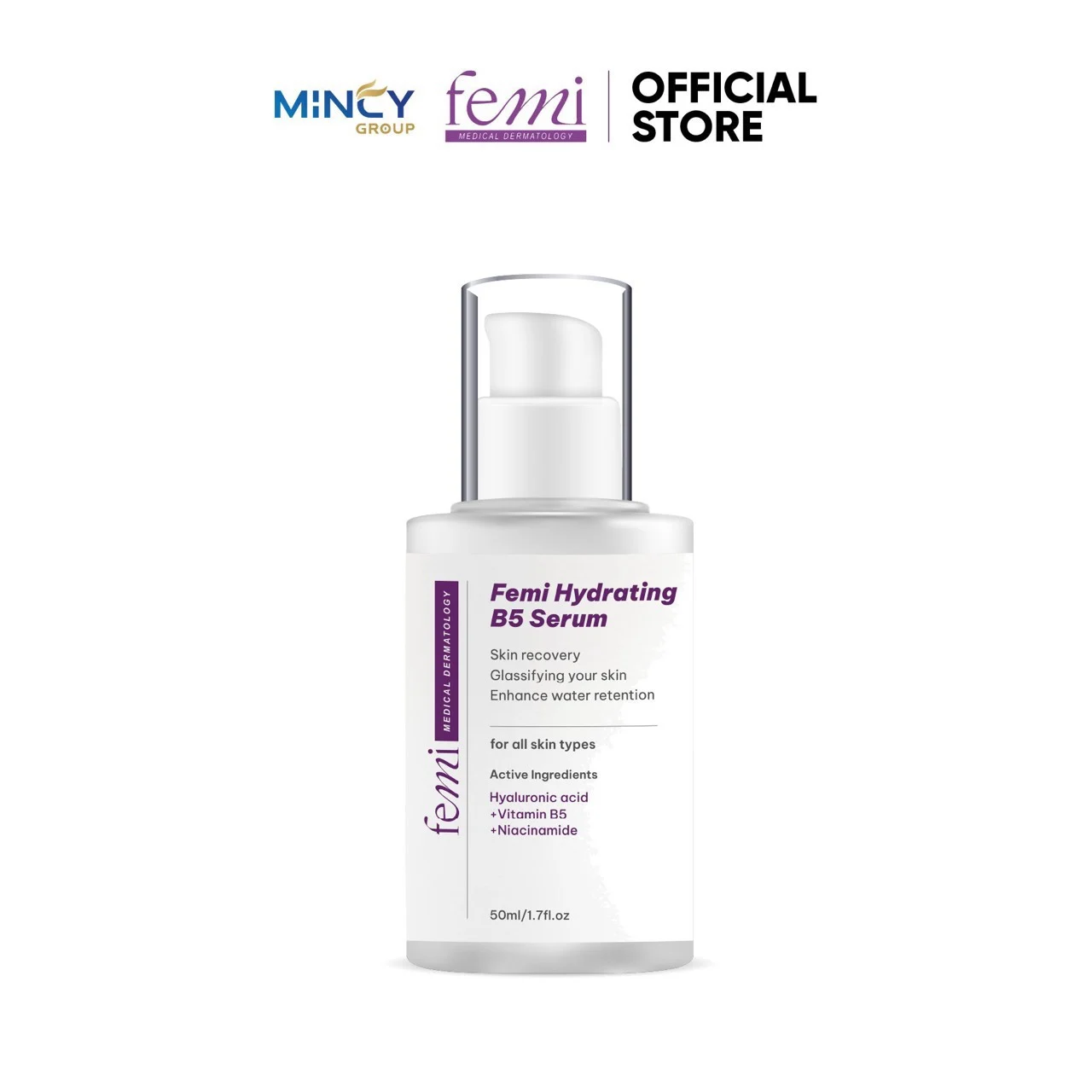 Femi Hydrating B5 Serum Phục Hồi Tái Tạo Da 50Ml (Cty)