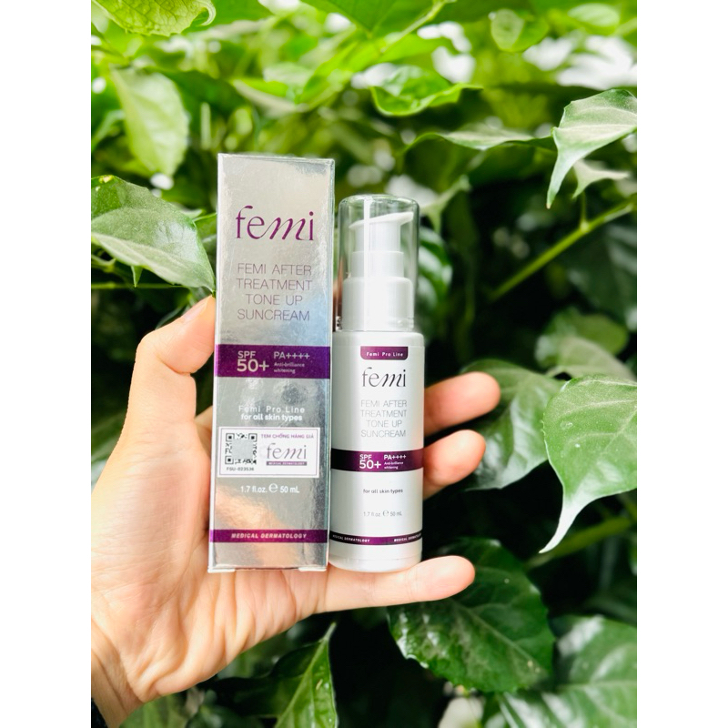 Femi Kcn Sau Điều Trị After Treatment Tone Up Sun Cream Spf50+ Pa++++ 50Ml (Cty)