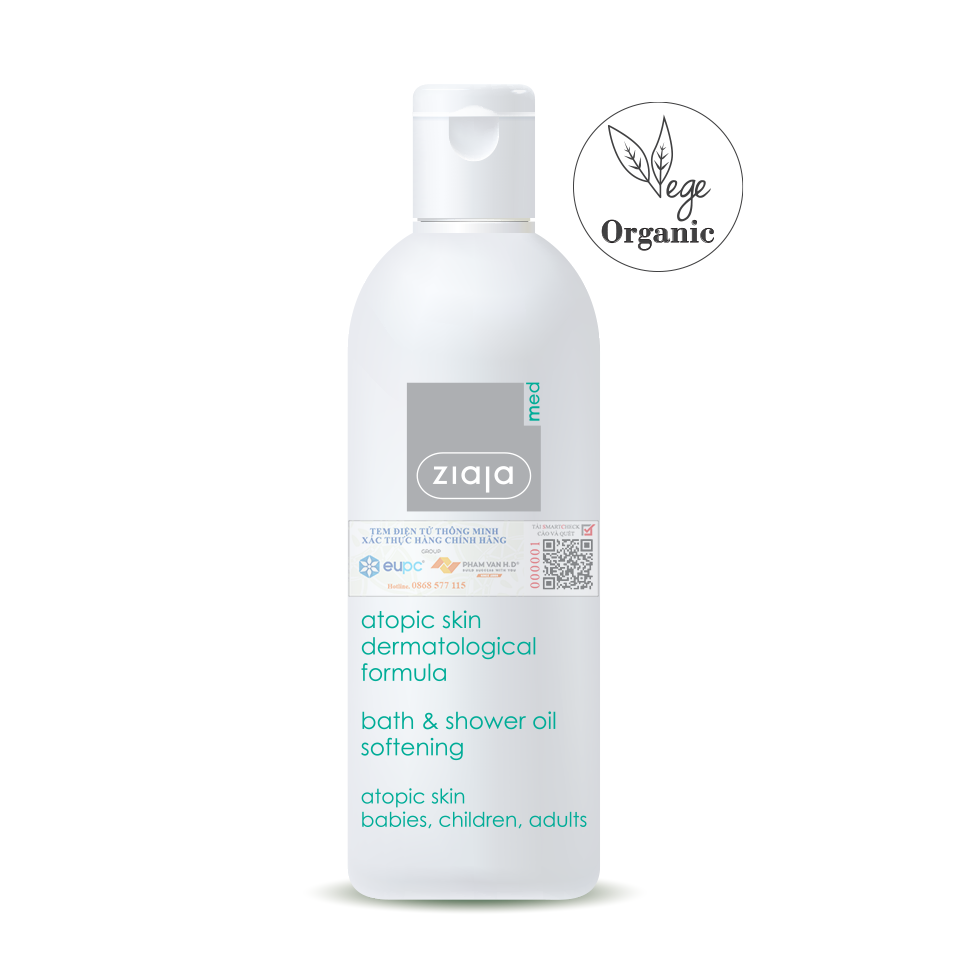 Ziaja Dầu Tắm Mềm Mịn Da Med Atopic Skin Dermatological Formula Bath & Shower Oil Softening 270Ml (CTY)