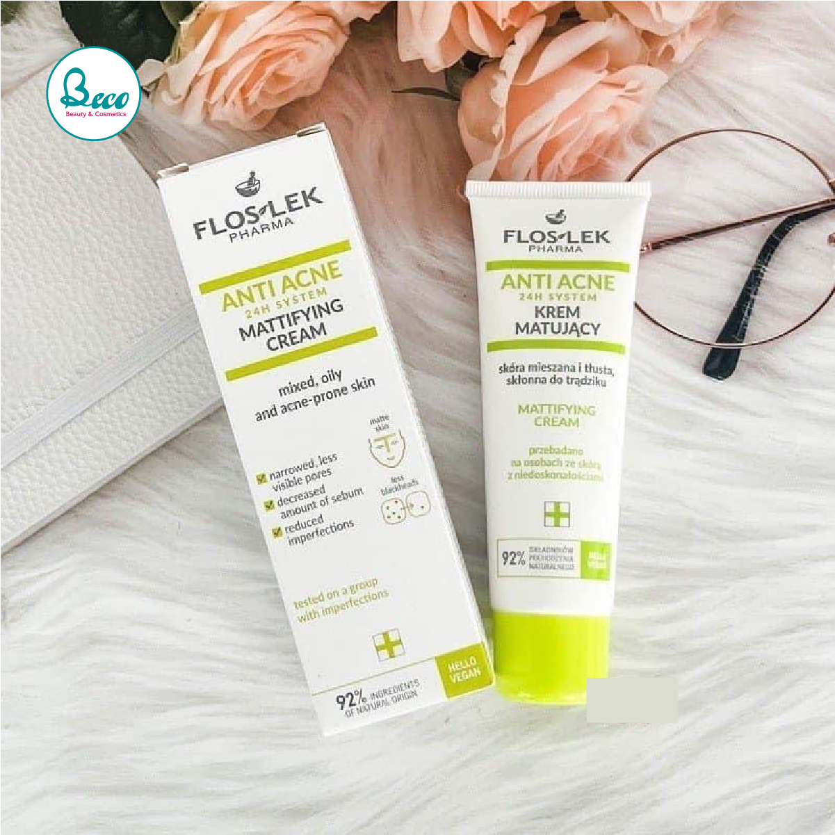 Floslek Mattifying Cream Kem Hỗ Trợ Kiềm Dầu Nhờn 50Ml (Cty)