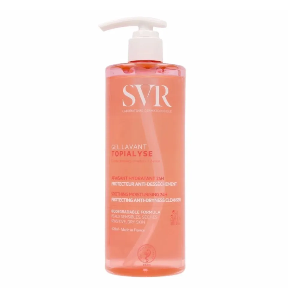 Svr Gel Lavant Topialyse Gel Rửa Mặt, Gel Tắm 400Ml - Màu Hồng (Cty)