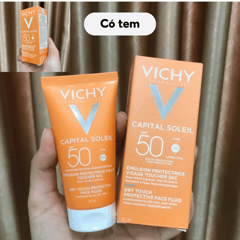 VICHY Capital Soleil SPF 50 KCN không gây nhờn rít 50ml (CTY)