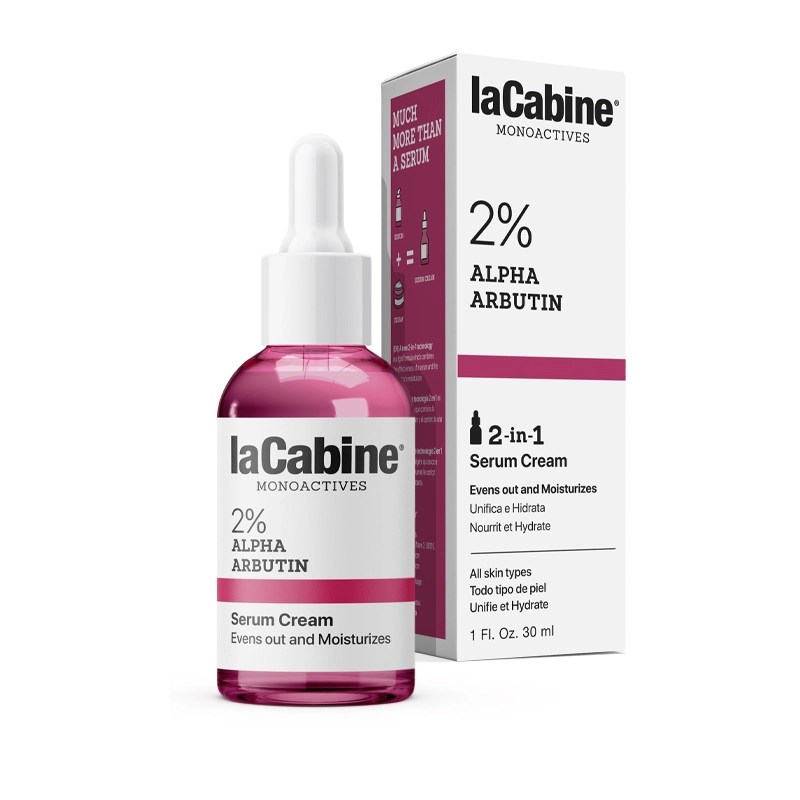 LACABINE 2% Alpha Arbutin 2in1 Serum Cream - Hồng 30ml (CTY)