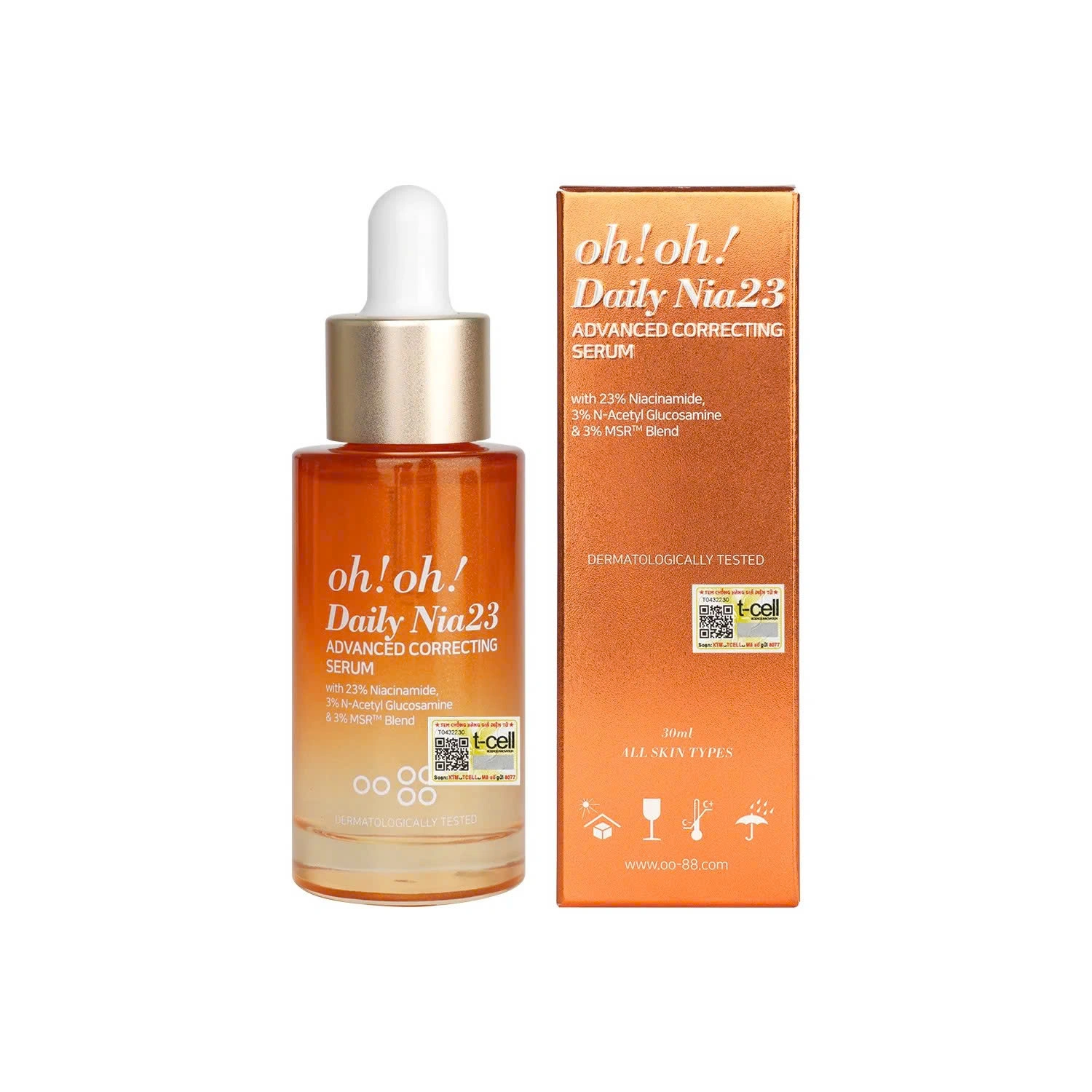 Oh!Oh! Daily Nia 23 Serum sáng da 30ml - Màu Cam(CTY)