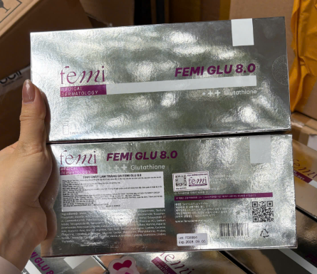 Femi Glu 8.0 Tinh Chất Làm Trắng Da 5Ml X 5 (Cty) - Lọ Lẻ
