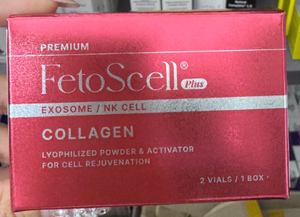 FetoScell Collagen Meso Hộp 2 Lọ F01+F05 Giúp Căng Bóng, Sáng Da (Cty) - Mẫu mới màu đỏ