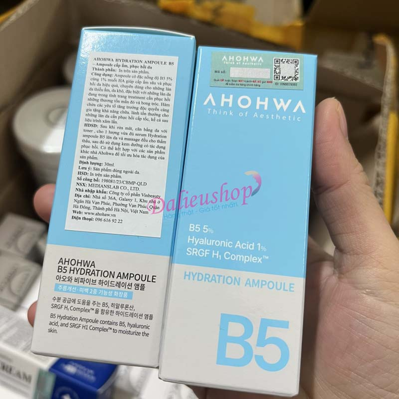 Ahohwa B5 Hydration Ampoule Cấp Ẩm Và Phục Hồi Da 30Ml (Cty)