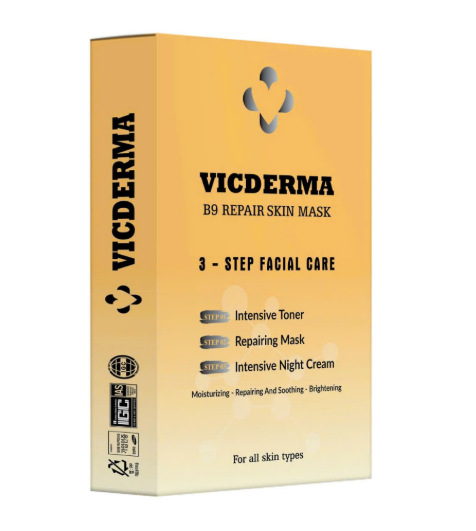 Vicderma B9 Repair Skin Mask 3-Step Facial Care (CTY) - Hộp