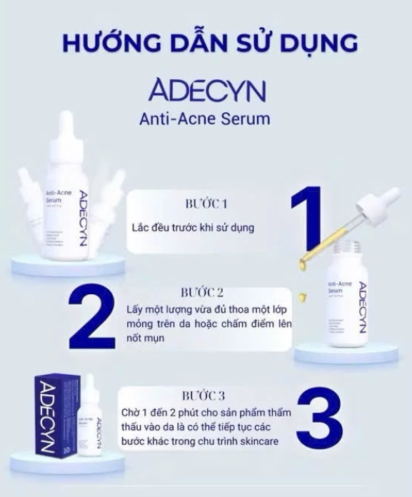 Adecyn Serum Mụn Sau Peel - Xanh Dương 20Ml (Cty)