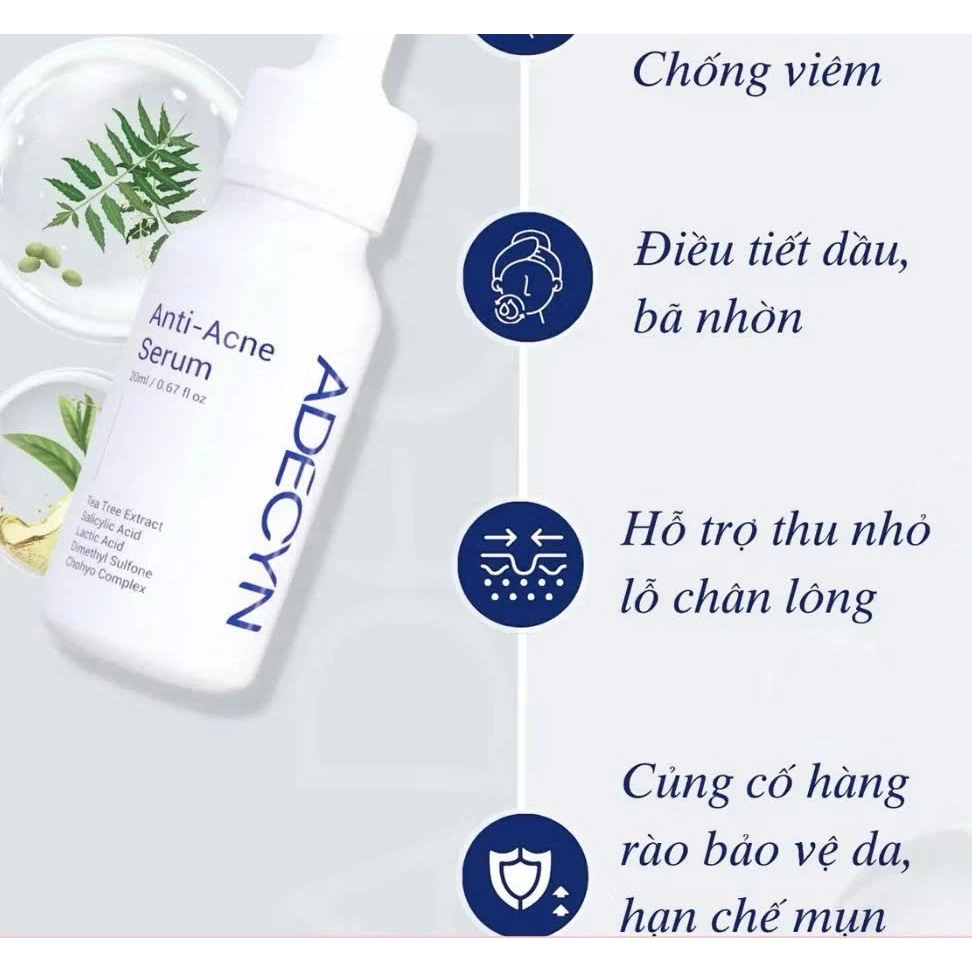 Adecyn Serum Mụn Sau Peel - Xanh Dương 20Ml (Cty)