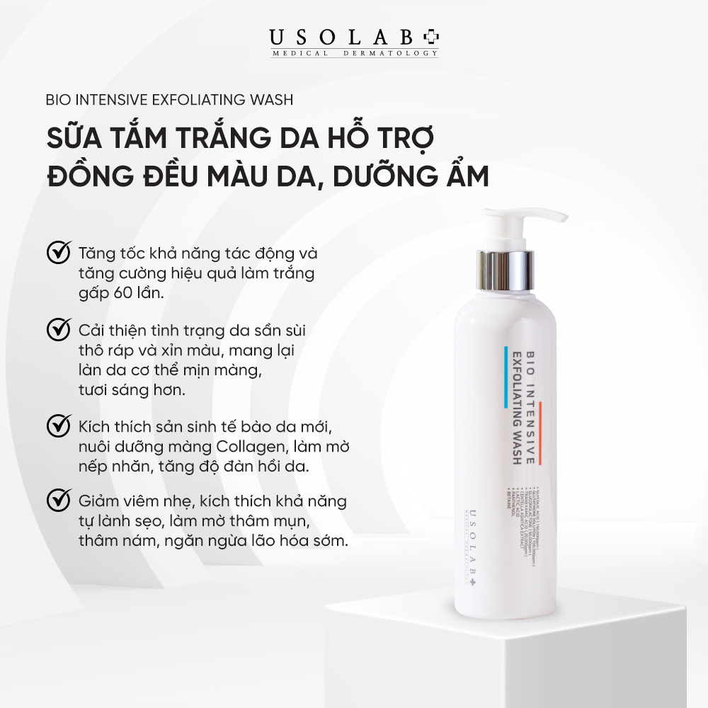 Usolab Bio Intensive Exfoliating Wash Sữa Tắm Tẩy Da Chết