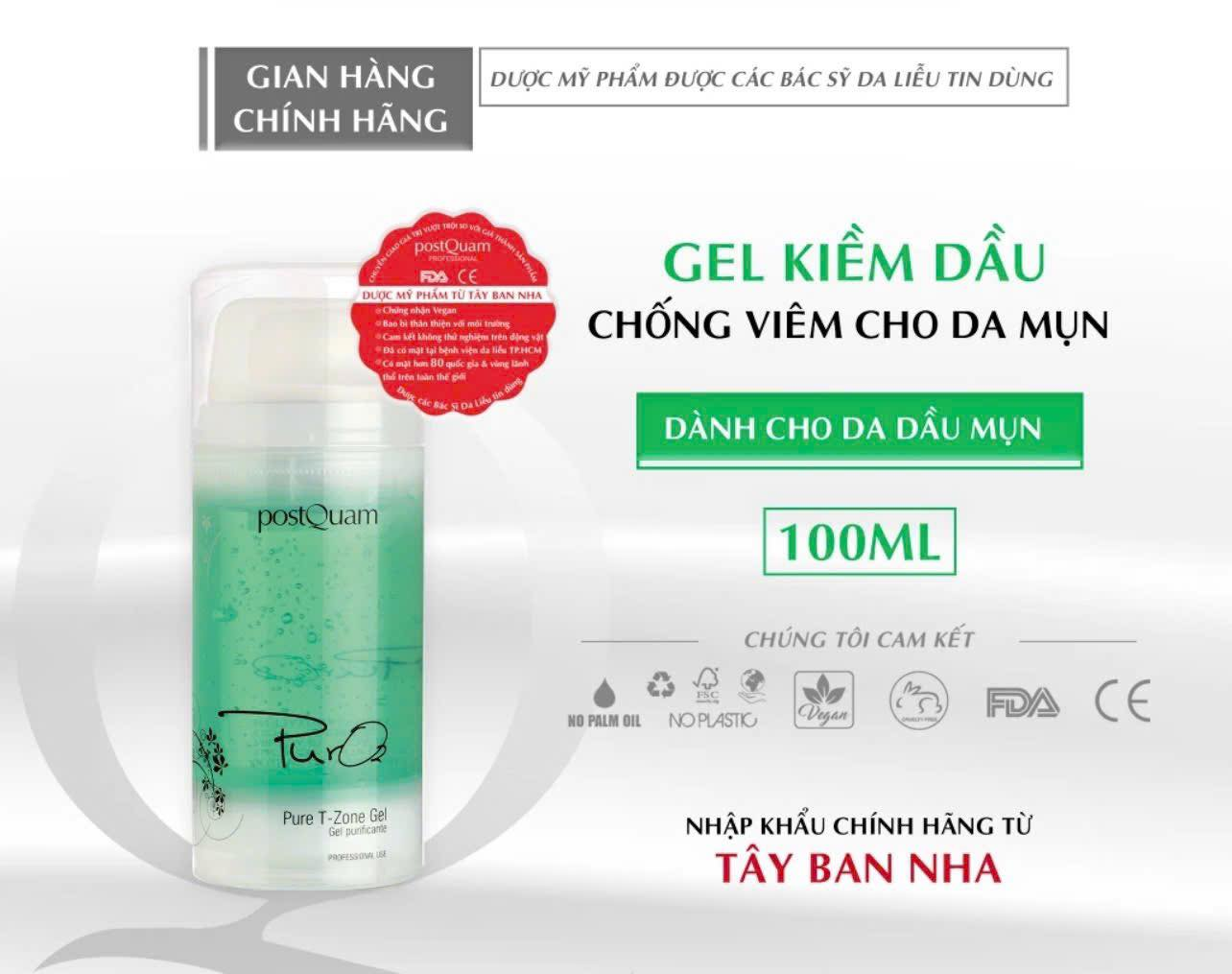 Postquam Gel Pure Tzone Kiềm Dầu Trị Mụn 100Ml Q14 (Cty)