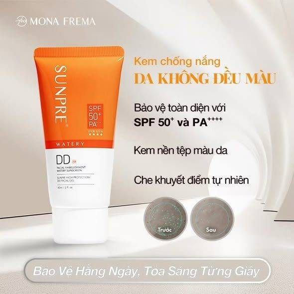 Kcn Mona Frema Sunpre High Protection Dd Facial Gel Spf 50+ Pa++++ Cty