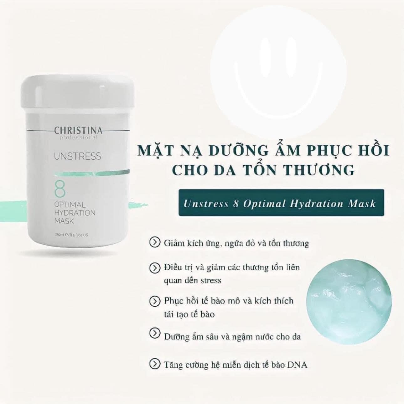 Christina Mặt Nạ Unstress Số 8 Optimal Hydration 250Ml (Nđ)