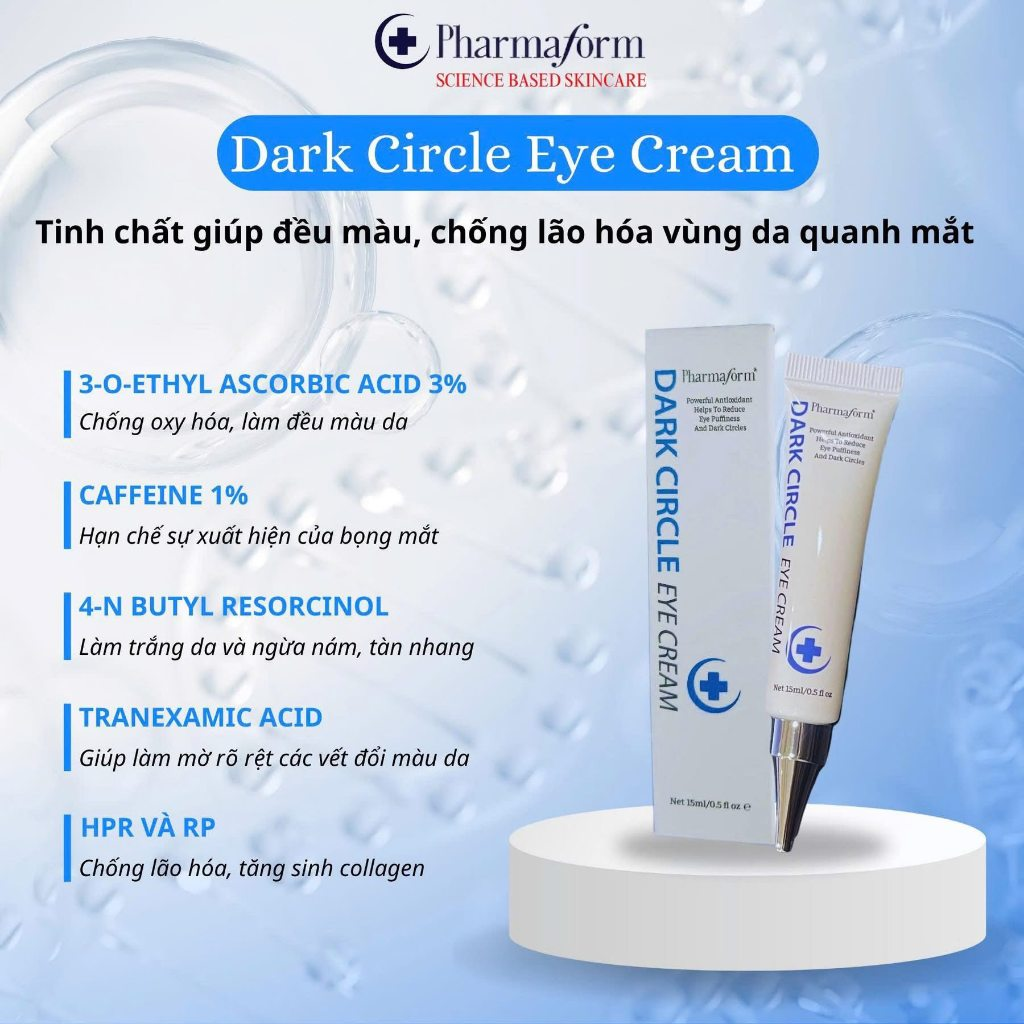 Pharmaform Dark Circle Eye Cream dưỡng da mắt 15ml (CTY)