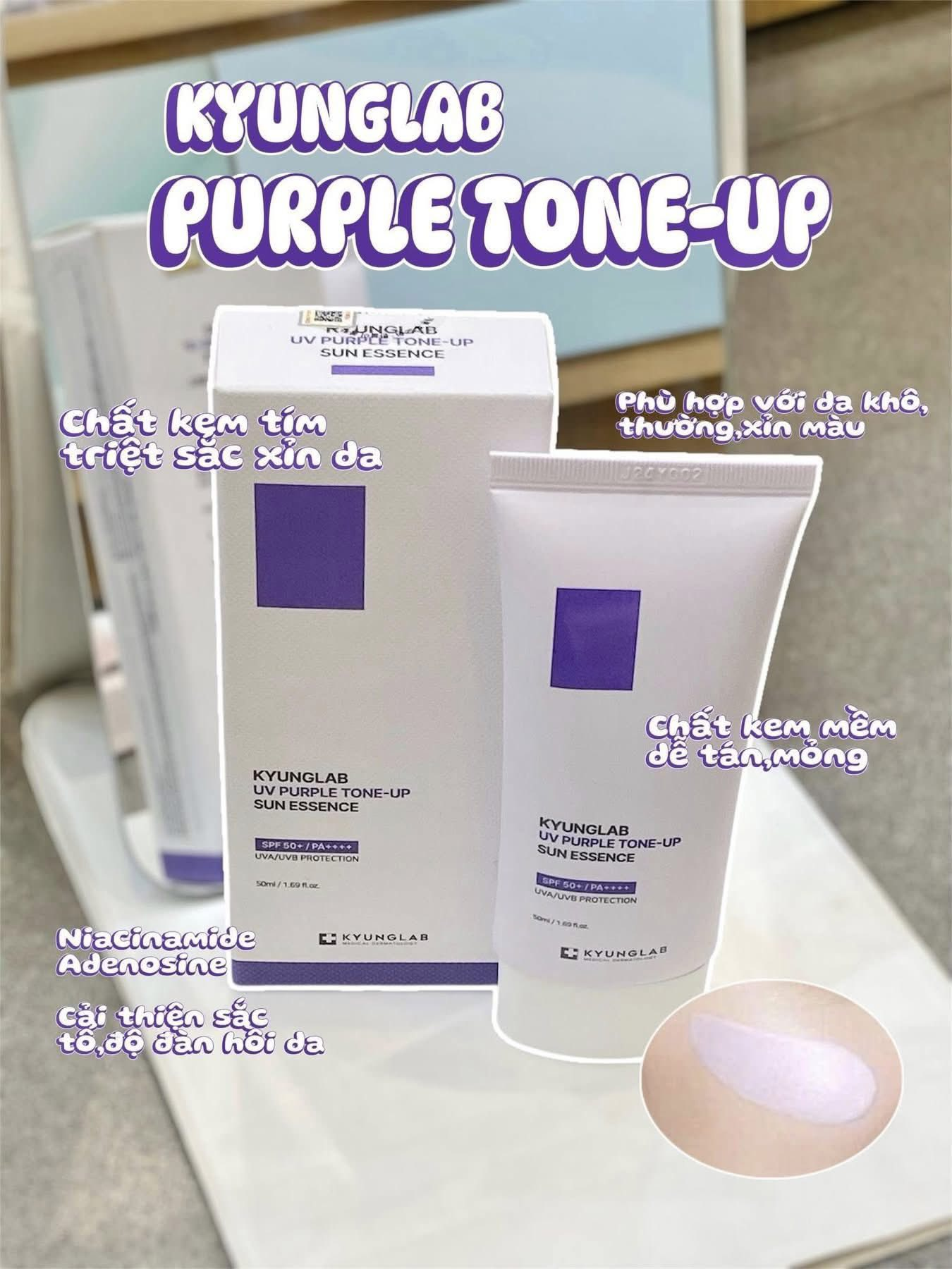 Kyunglab UV Purple Tone-Up Sunscreen KCN SPF50 50ml (CTY) - Màu Tím