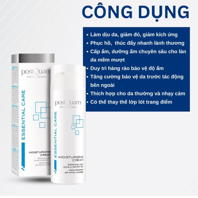 Postquam Professional Moisturizing (Q17) Kem Phục Hồi Da Nhạy Cảm 50Ml (Cty)