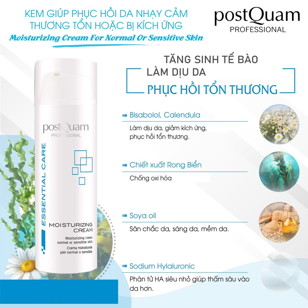 Postquam Professional Moisturizing (Q17) Kem Phục Hồi Da Nhạy Cảm 50Ml (Cty)