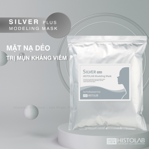 Histolab Mặt Nạ Bột Dẻo Silver Plus Modeling Mash Trị Mụn Thải Độc 1Kg - Xám (Cty)