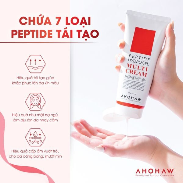 Ahohwa | Kem Dưỡng Peptide HydroGel Multi 50g - Đỏ (Cty)