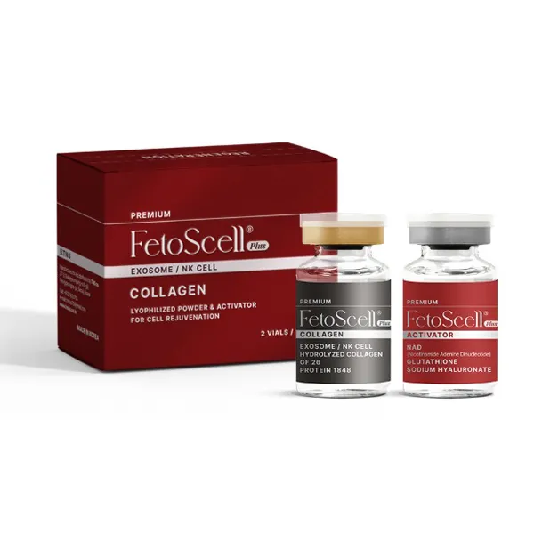 FetoScell Collagen Meso Hộp 2 Lọ F01+F05 Giúp Căng Bóng, Sáng Da (Cty) - Mẫu mới màu đỏ