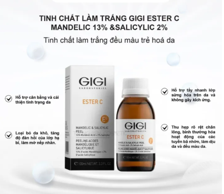 Gigi Peel Ester C 13% Mandelic Trị Mụn Căng Bóng 100Ml (CTY)