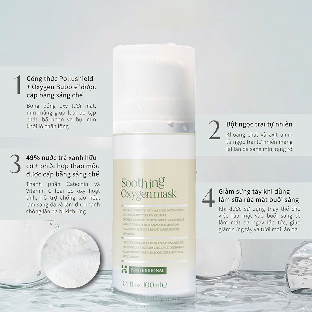 Orgahue Oxygen Soothing Mask Mặt Nạ Thải Độc 100Ml (Cty)