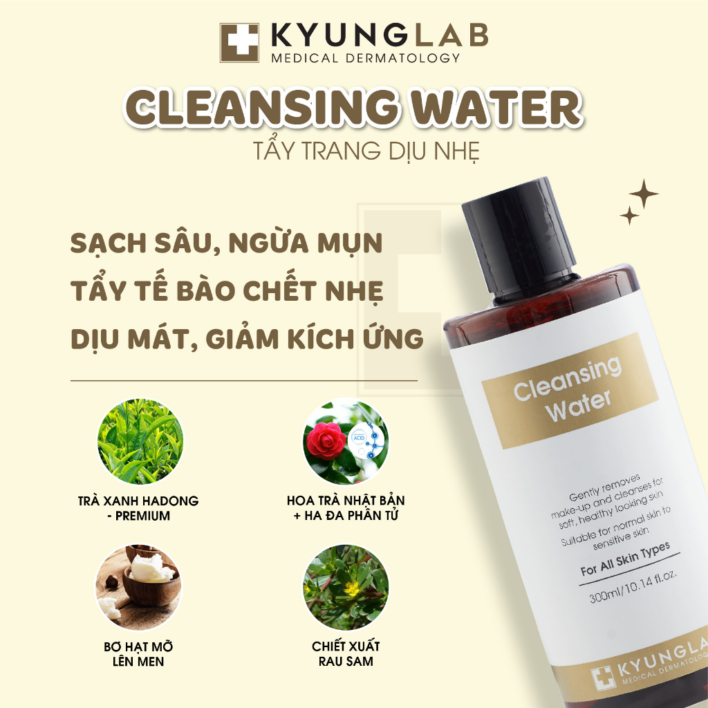 Kyunglab Tẩy Trang Cleasing Water Mọi Loại Da 300Ml-Màu Trắng (Cty)