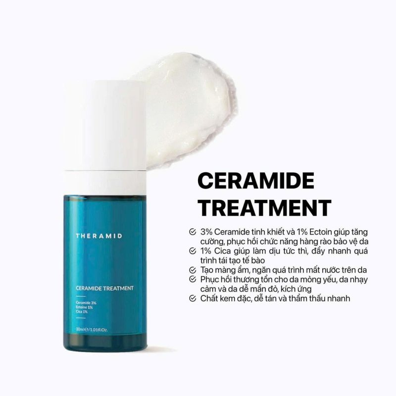 Theramid Ceramide Treatment Ngừa Lão Hoá 30Ml - Màu xanh mòng két (Cty)