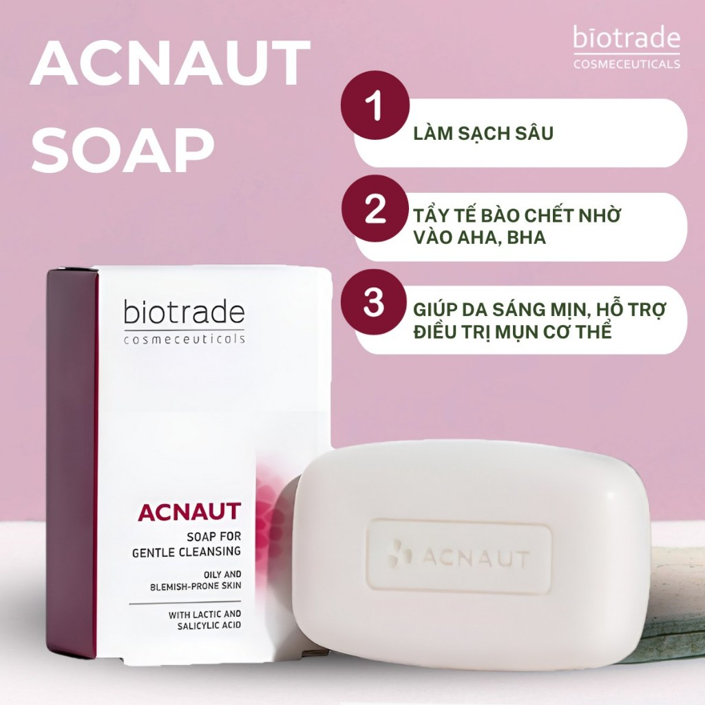 Biotrade Xà Phòng Điều Trị Mụn Cơ Thể Acnaut Soap (Cty)