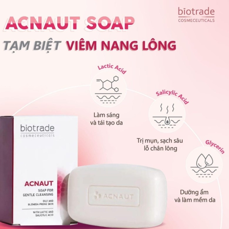 Biotrade Xà Phòng Điều Trị Mụn Cơ Thể Acnaut Soap (Cty)