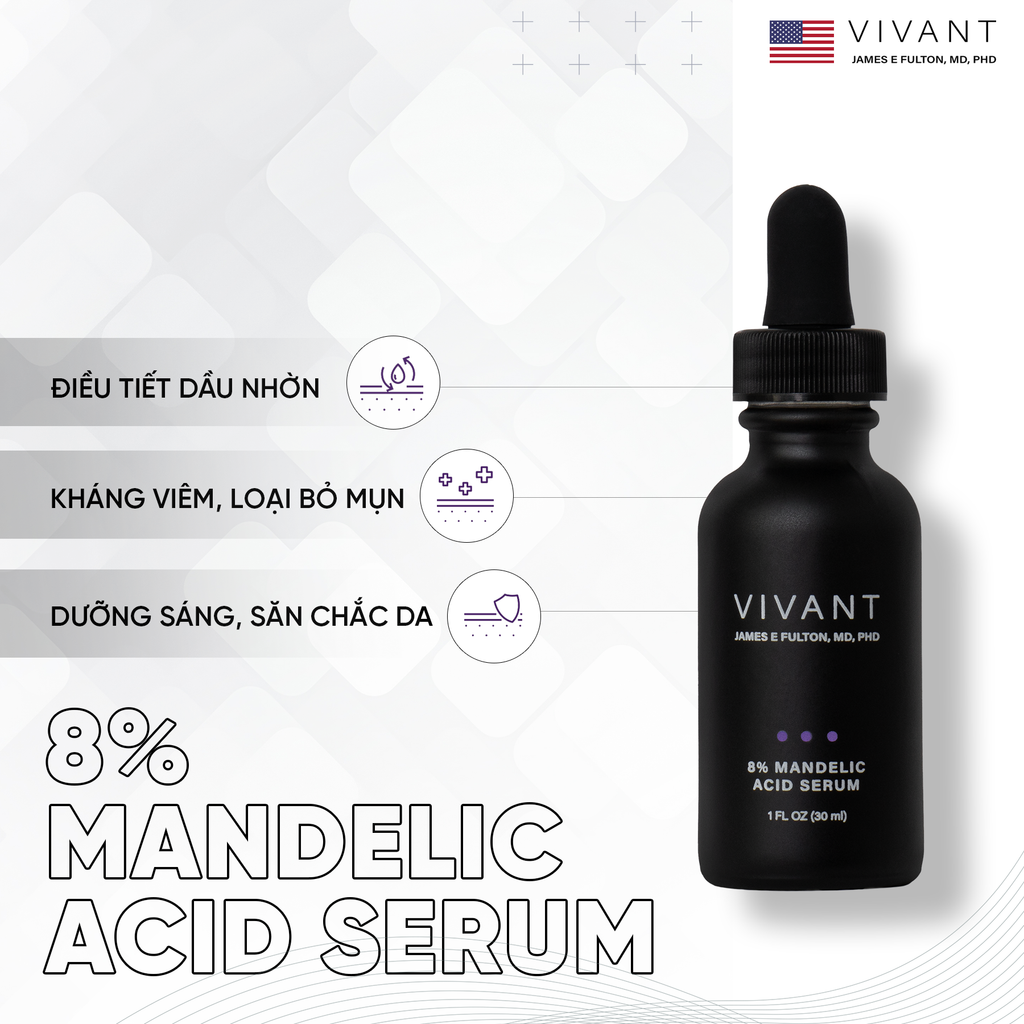 Vivant  8% Mandelic Acid 3-In-1 Serum Hỗ Trợ Tái Tạo Da 30Ml (Cty)