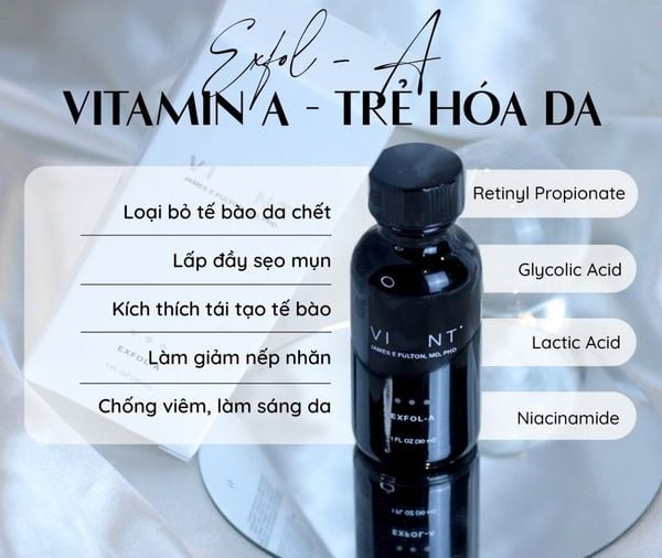 Vivant Skincare Exfol-A Serum Trị Mụn, Sáng Da 30Ml (Cty)