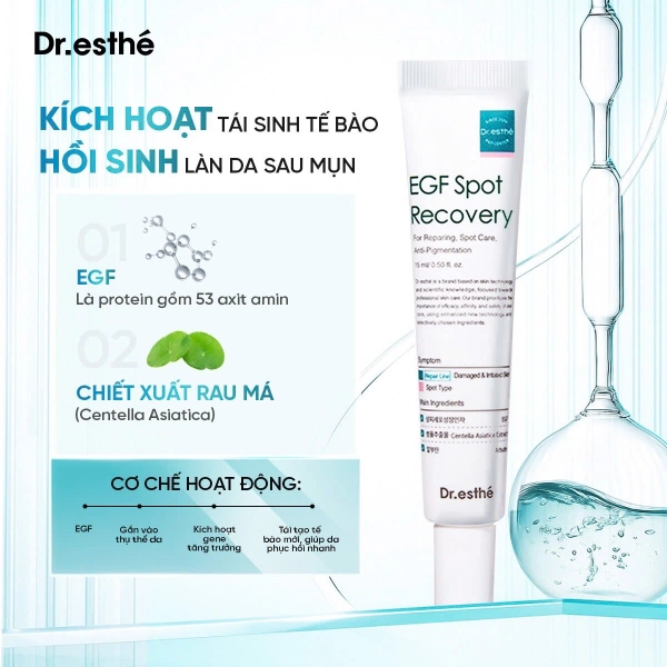 Dr esthe EGF Spot Recovery Kem Tái Tạo Da 15ml (CTY)