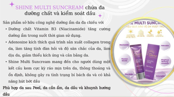 Shine Multi Suncream KCN 50g (CTY)