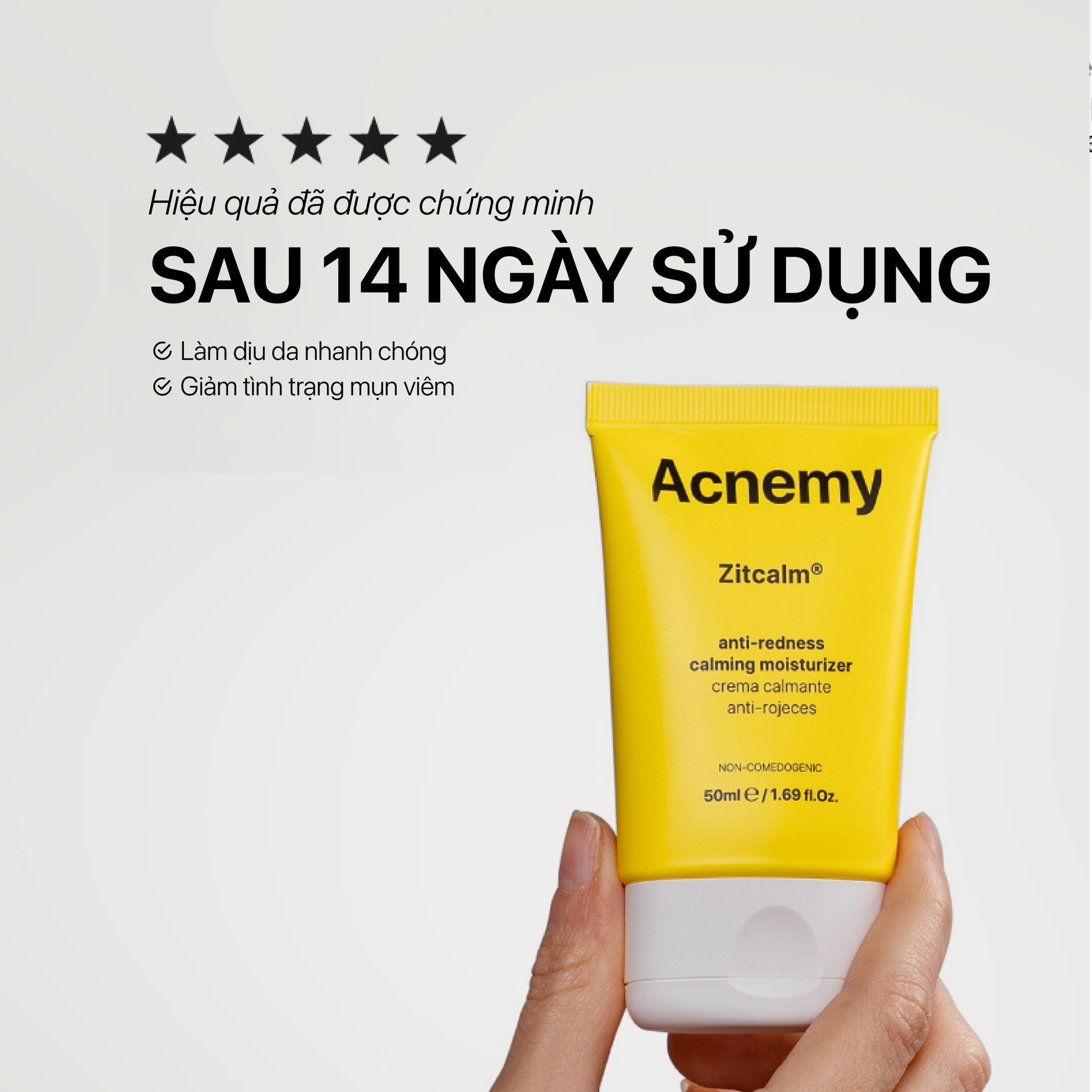 ACNEMY ZitCalm Moisturizer Kem giảm đỏ, dịu da 50ml (CTY)
