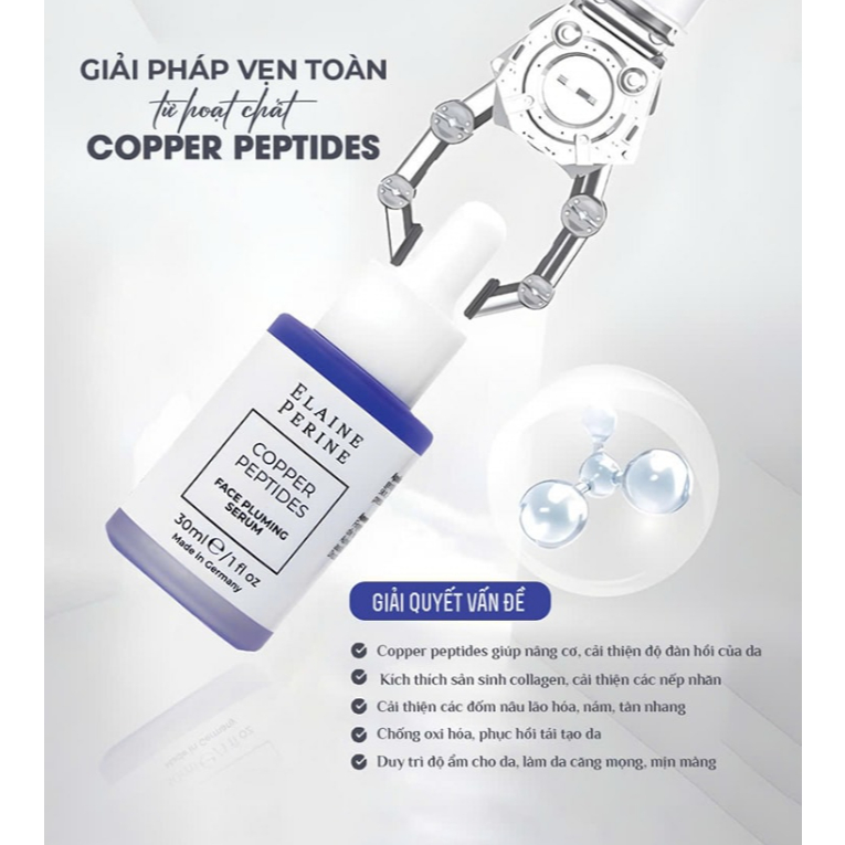 Elaine Perine Copper Peptides Serum Nâng Cơ, Chắc Da 30Ml (Cty)
