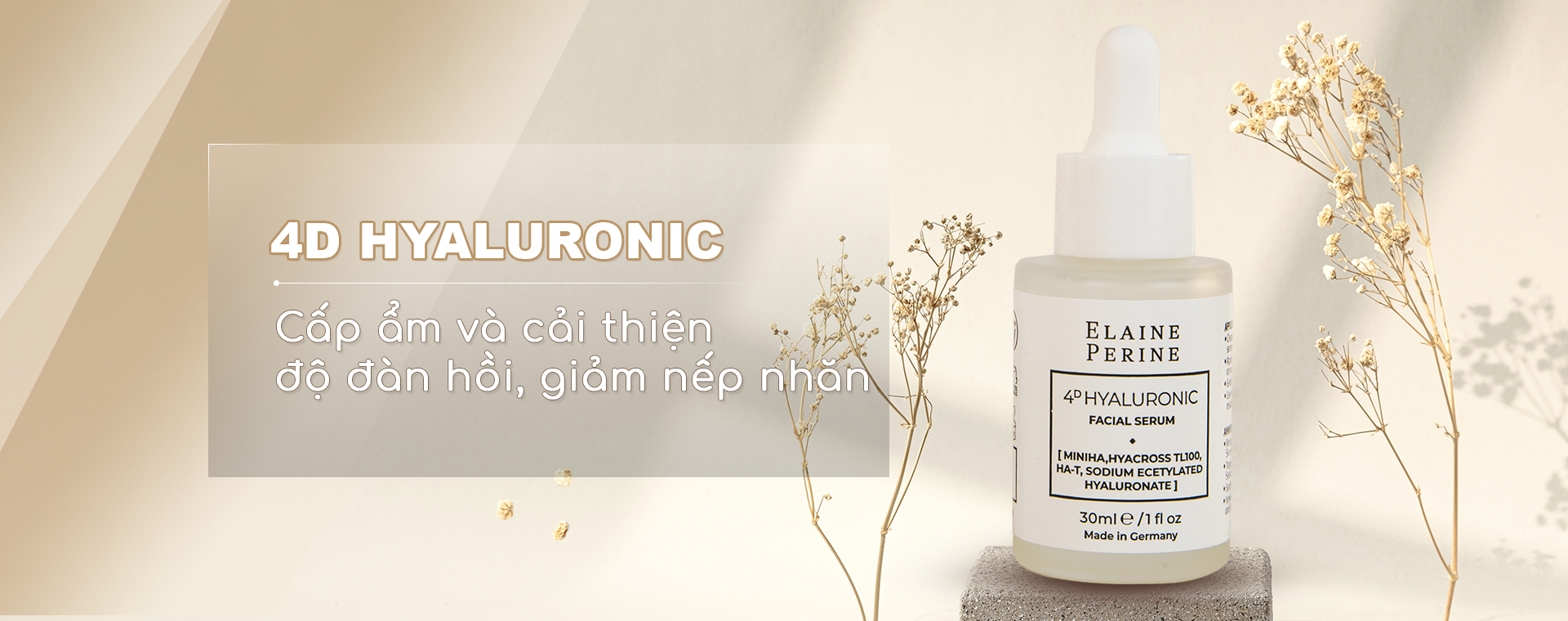 Elaine Perine 4D Hyaluronic Serum Ha Cấp Ẩm 30Ml (Cty)