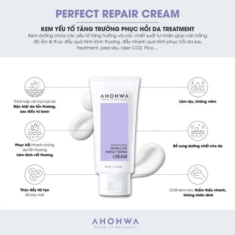 Ahohwa | Cream Inten-Cure Perfect Repain Kem Dưỡng Siêu Phục Hồi Da 50ml (CTY)