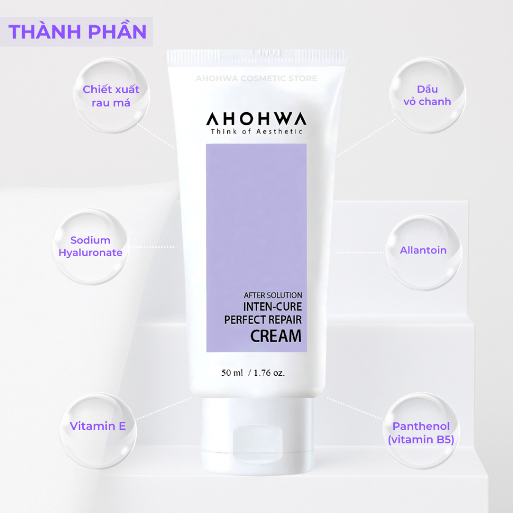 Ahohwa | Cream Inten-Cure Perfect Repain Kem Dưỡng Siêu Phục Hồi Da 50ml (CTY)