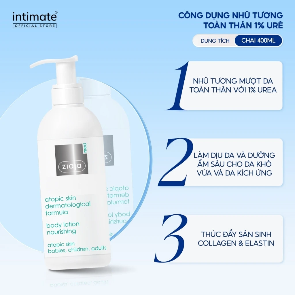 Ziaja Nhũ Tương Mượt Da Toàn Thân 1% Urê 400Ml (cty)
