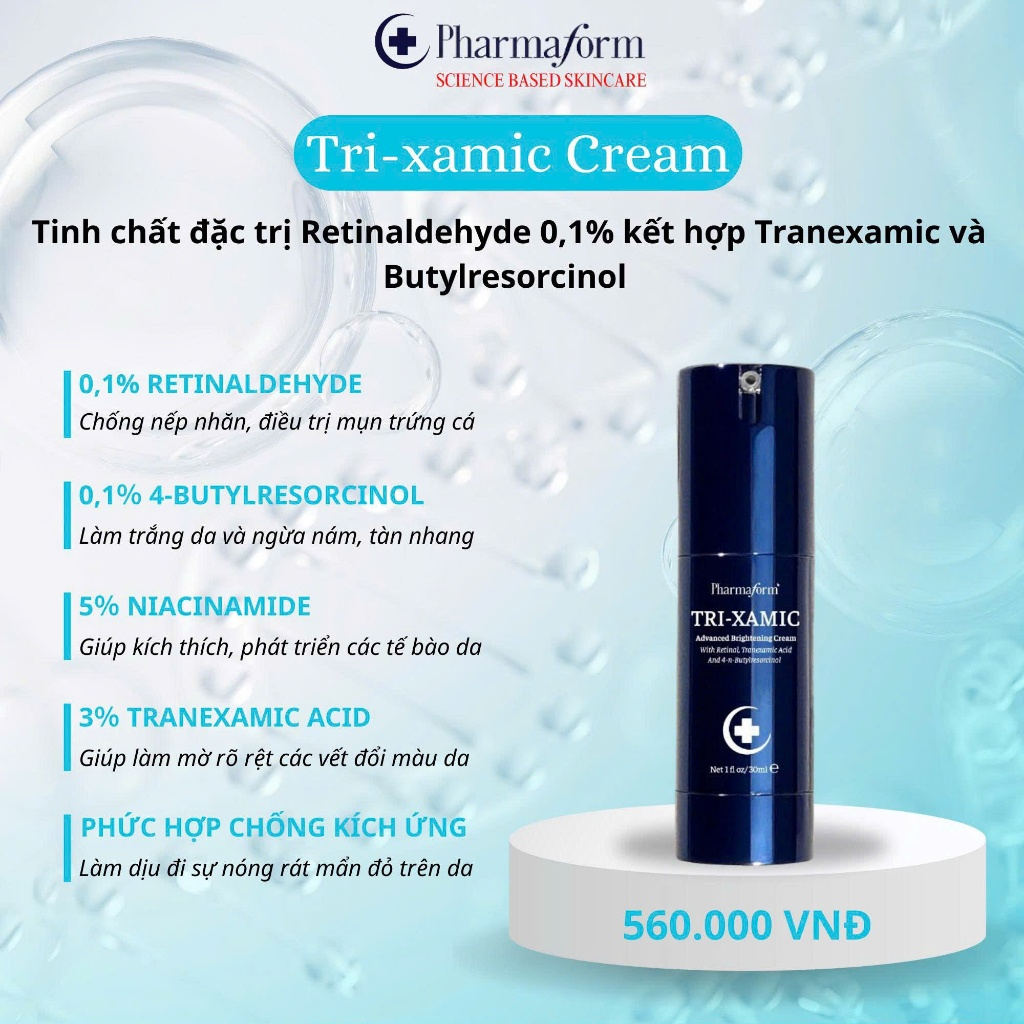 Pharmaform Kem Dưỡng Tri-Xamic Trẻ Hóa 30Ml - Xanh than(Cty)