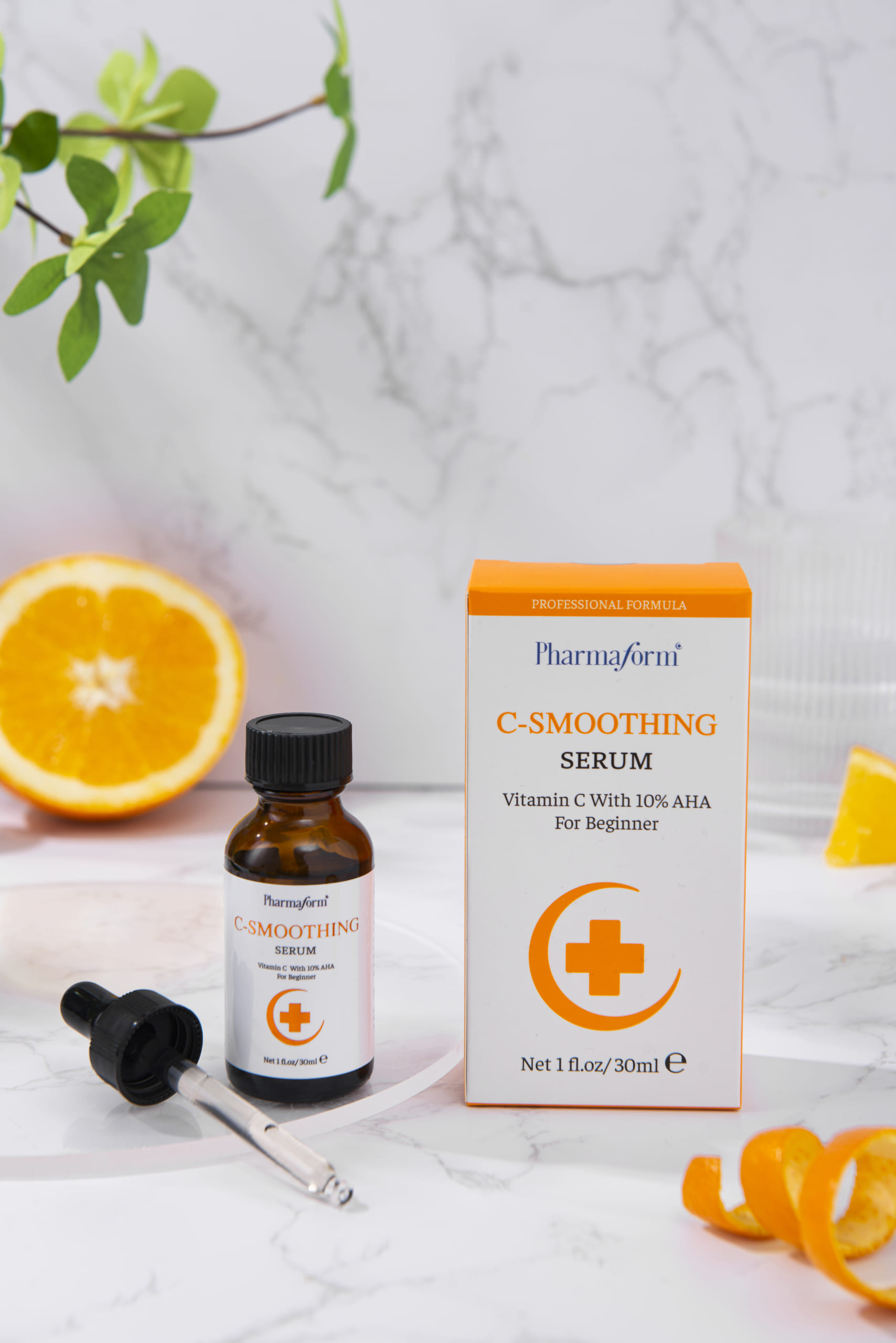 Pharmaform Serum C-Smoothing+10% Aha 30Ml-Màu Cam (Cty)