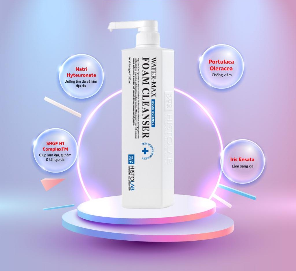 Histolab Sữa Rửa Mặt Water-Max Foam Cleanser 1200Ml (Cty)