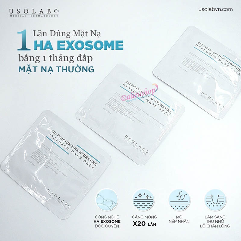 Usolab Mặt Nạ Bio Moisturizing Hydrating Hyaluron Mask Pack- Hộp