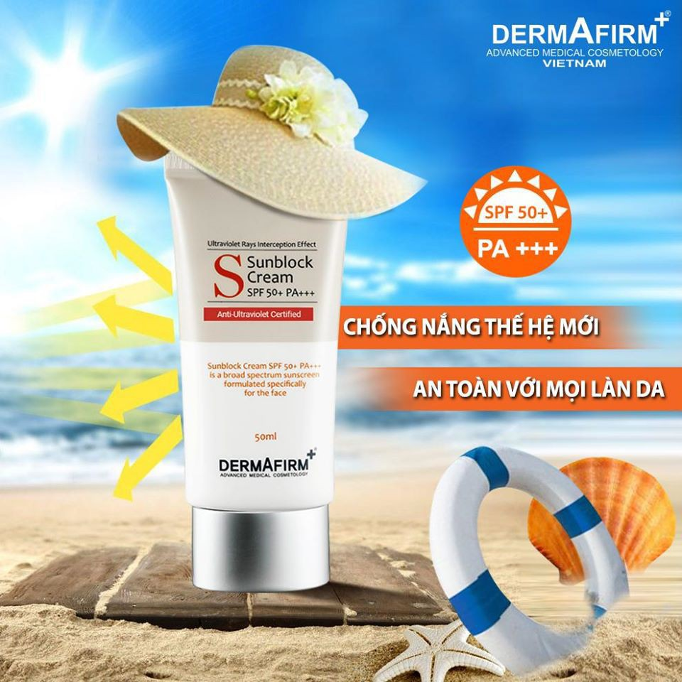 Kem Chống Nắng Vật Lý Dermafirm Sun Block Cream Spf 50+ Pa+++