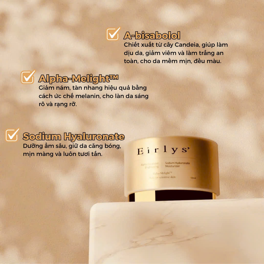 Eirlys' Glutathione Kem Dưỡng Đêm 50Ml - Màu Vàng (Cty)