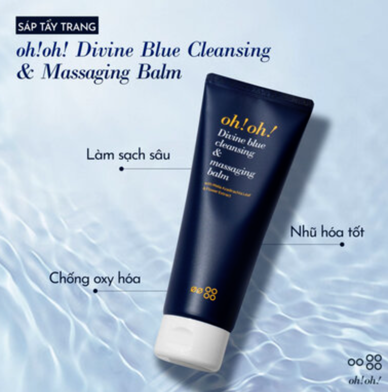 Oh Oh Sáp Tẩy Trang Làm Sạch Da 150Ml - Xanh Dương (Cty)