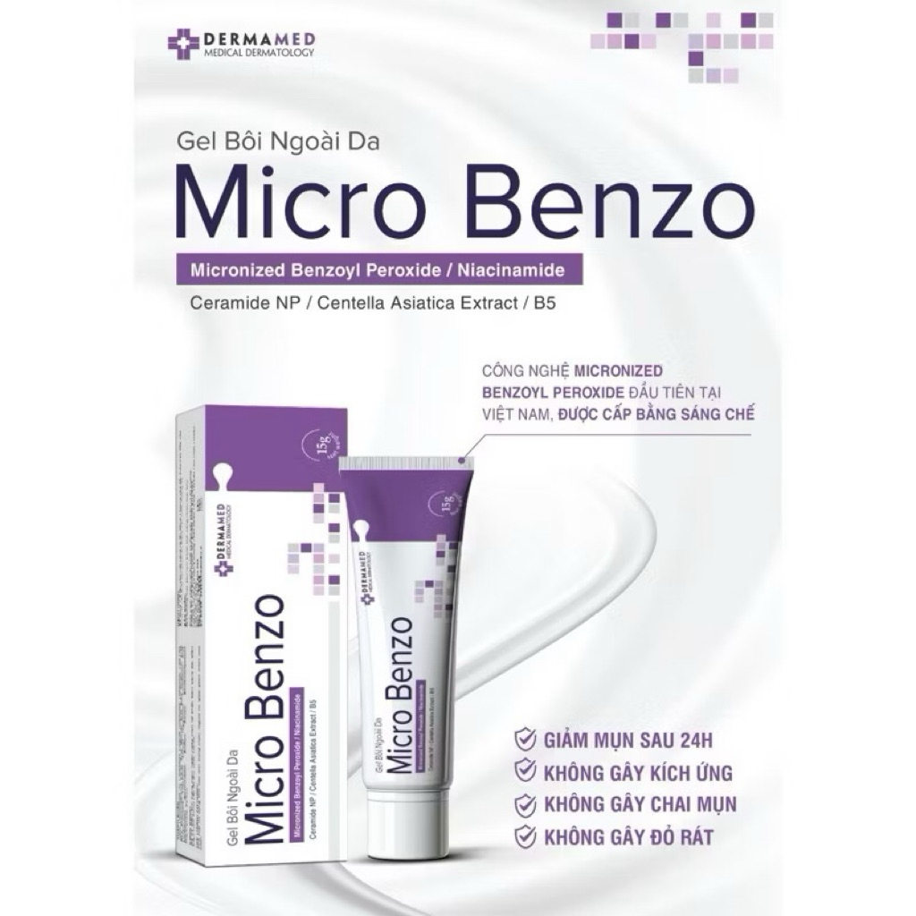 Derma Med Gel Bôi Mụn Micro Benzo 15G (Cty)